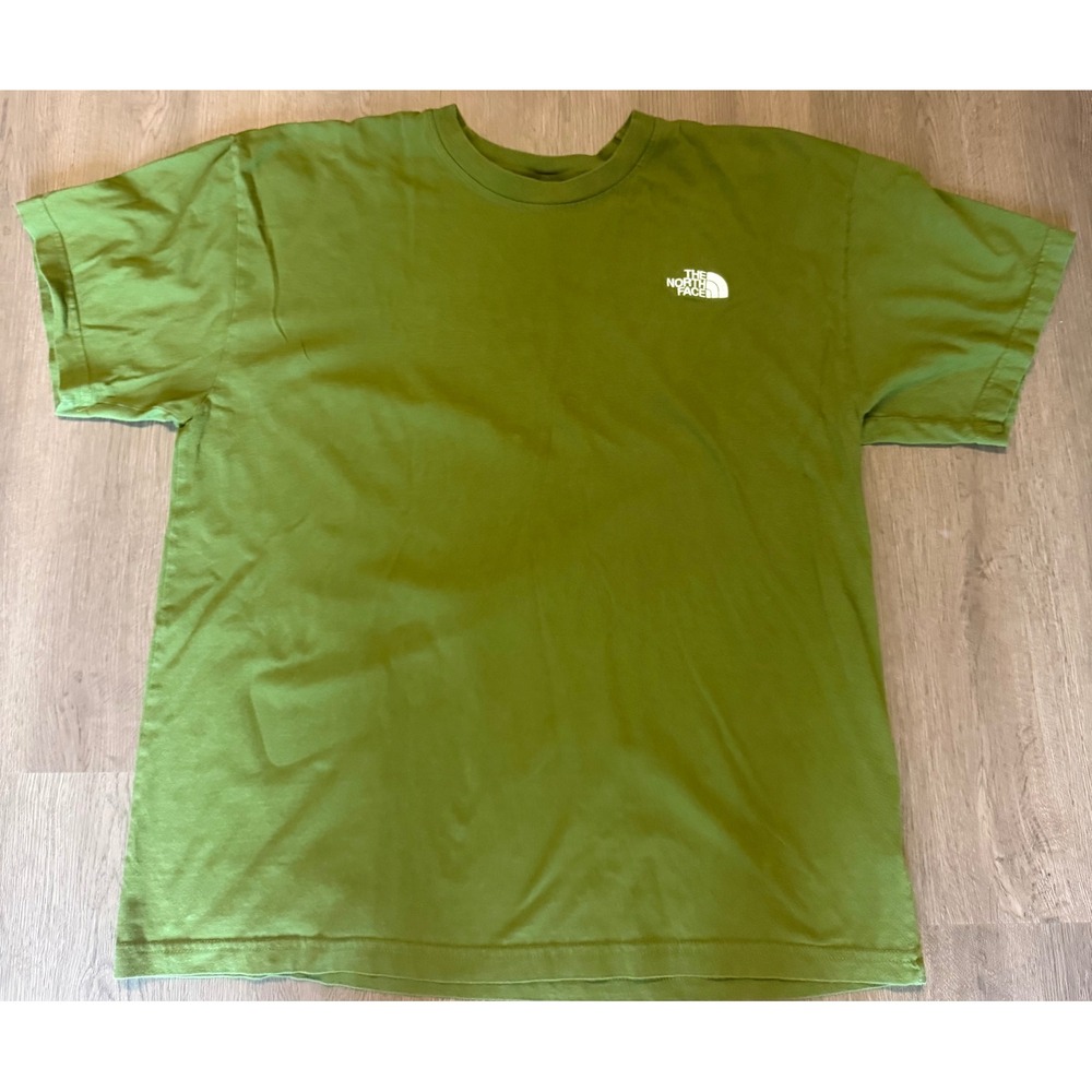 The North Face Mens XL Green Short Sleeve Embroidered Logo T-Shirt Crew Neck